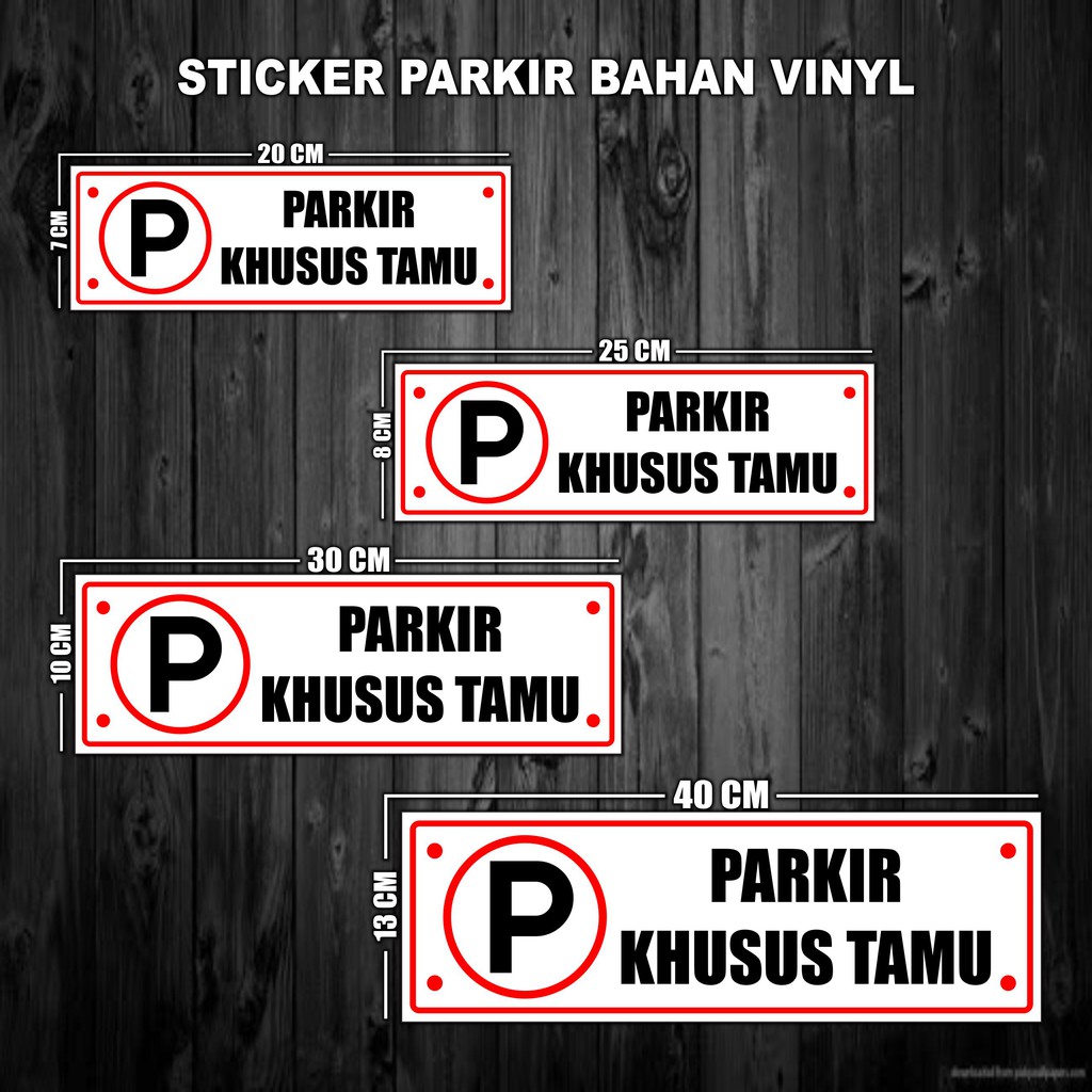 STIKER PARKIR KHUSUS TAMU STICKER PARKIR