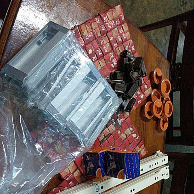 Handle Tanam Pvc Warna Jati / Tarikan Tanam Pintu Pvc Warna Jati