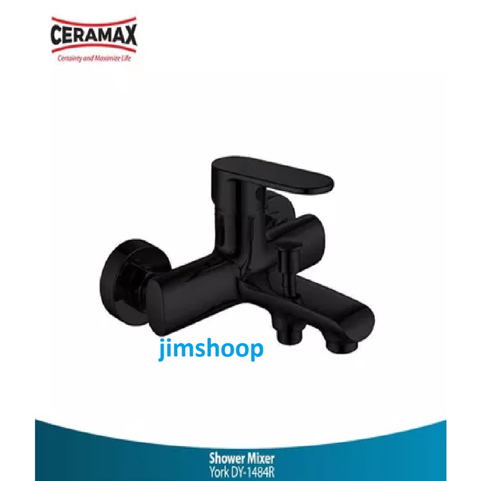 keran air panas dingin ceramax / Keran Shower Mixer Ceramax York Dy-1484R Hitam