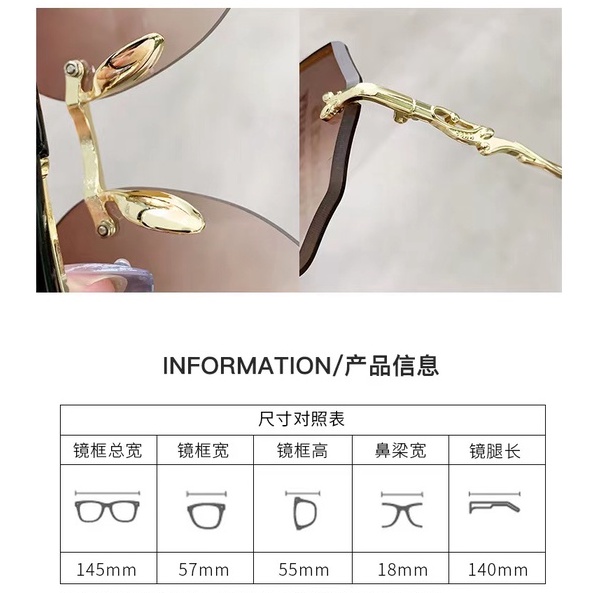 Rowling(ka-261)Sunglasses  Kacamata Hitam No frame Women Sunglasses Titanium New Arrival Import Kacamata Fashion