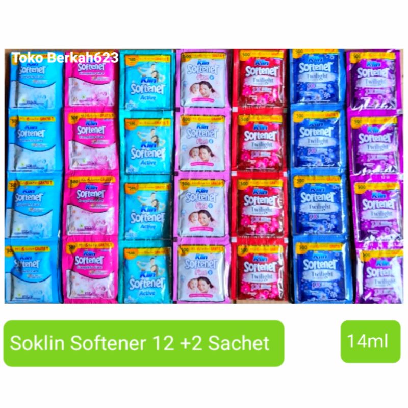 SOKLIN Softener 14ml 1 Renceng Isi 12 - 14 Sachet 500