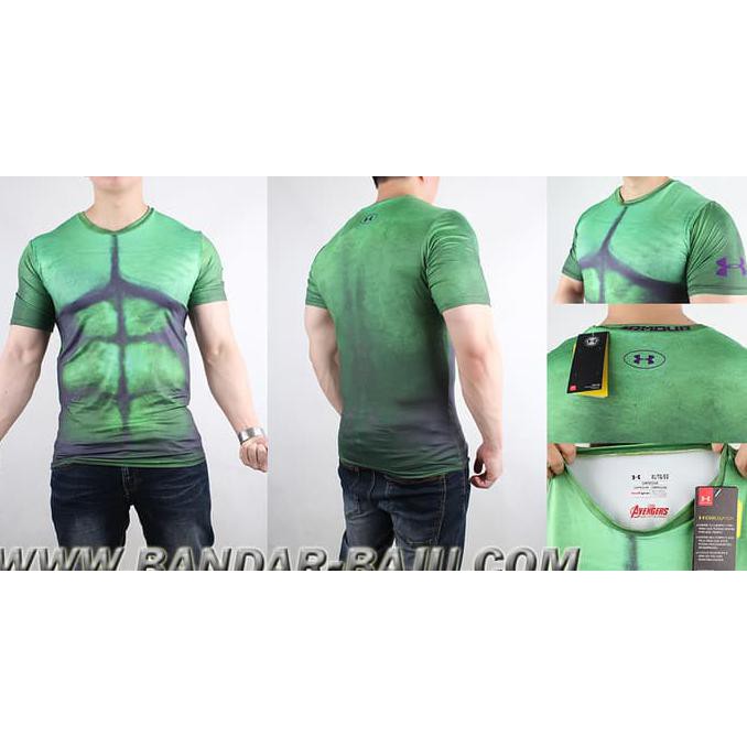 T-Shirt Under Armour Impor Compression Special The Hulk Edition .Aruansy.Olshop