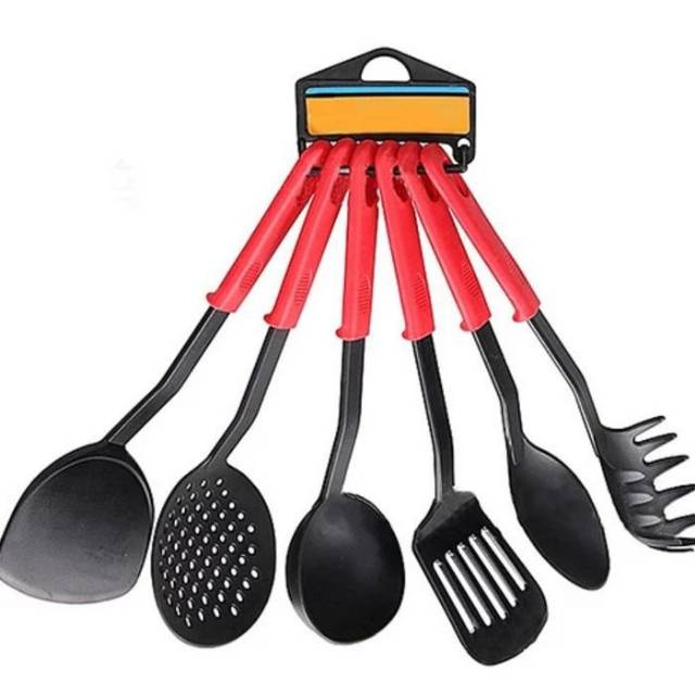 [BISA COD] PROMO Sodet 1 Set isi 6 Pcs Sodet Masak Spatula Sodet Teflon Sutil Centong Skimmer Irus Praktis Multifungsi