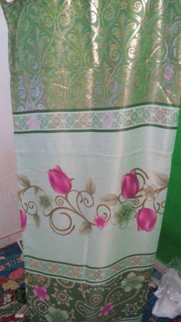 Bayar Ditempat/ Gorden Bercak Emas Syantik  Hordeng Gordyn Korden