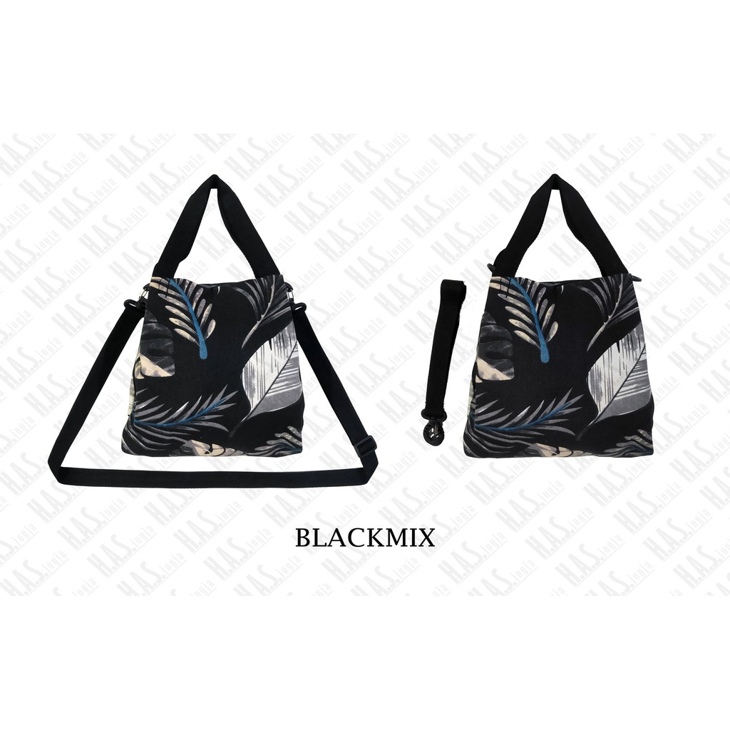 SLINGBAG / SLING BAG KANVAS MOTIF KEKINIAN SLINGBAG TAS SELEMPANG MOTIF BLACKMIX