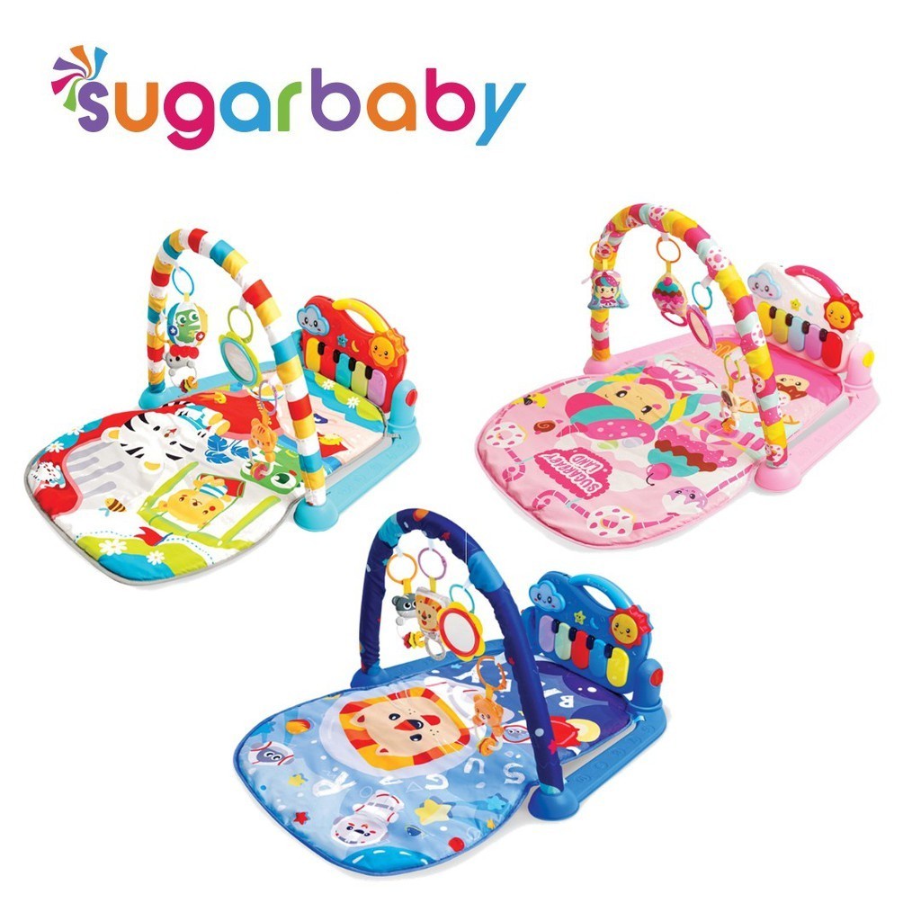 Playmat Sugar Baby All in 1 Piano Playmat / Day &amp; Nite Piano Playmat / Baby Playgym / Playmat Bayi