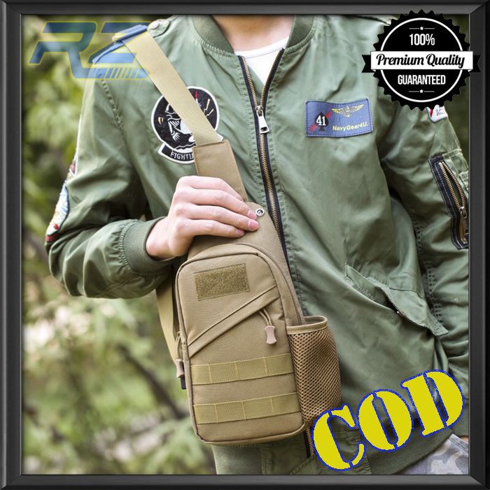 Tas Selempang Pria Tas Pria Slempang Sling Bag Waistbag Tactical Army USB RZ 327