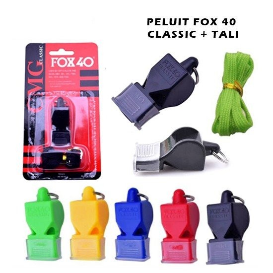 Pluit Fox 40 Classic + Tali Kalung Pluit Olahraga Peluit Berkualitas Peluit Olahraga