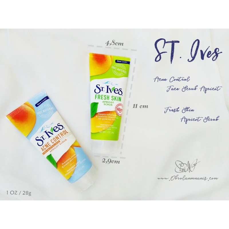 ST. Ives Fresh Skin Apricot Scrub/St Ives Oatmeal Scrub &amp; Mask/Pink Lemon/Green Tea Scrub St.Ives