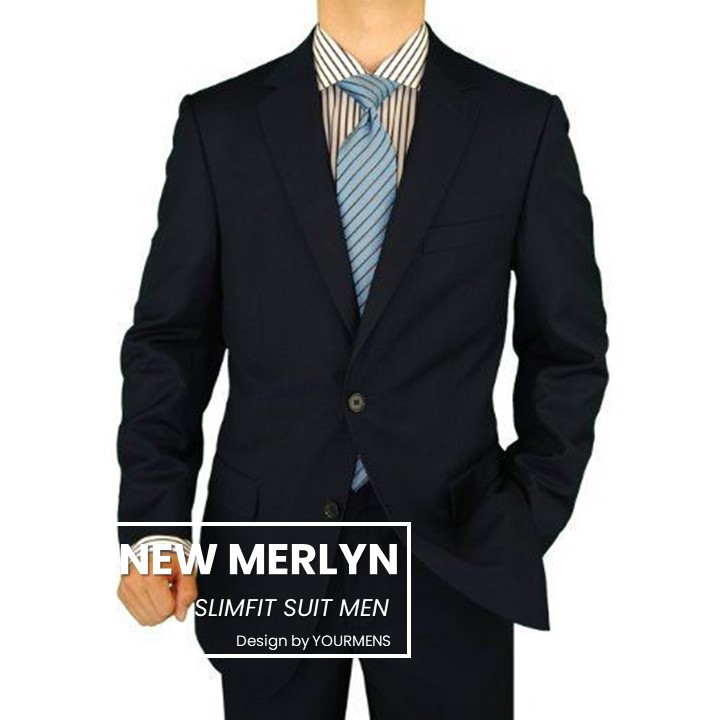 BLAZER SLIMFIT PRIA HITAM MERLYN BLACK ORIGINAL NIKAYU KOREA STYLE