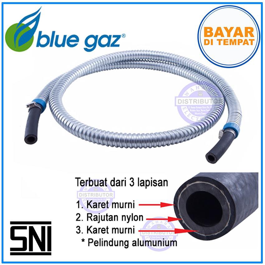 SELANG ORI Regulator BLUE GAZ 1,8 Meter SNI Asli LPG Gas original