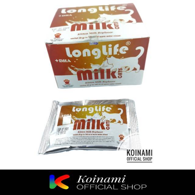 LONGLIFE MILK baby KITTEN @ 1 sachet coklat / LONG LIFE raid all / susu anak kucing / cat / PETSHOP