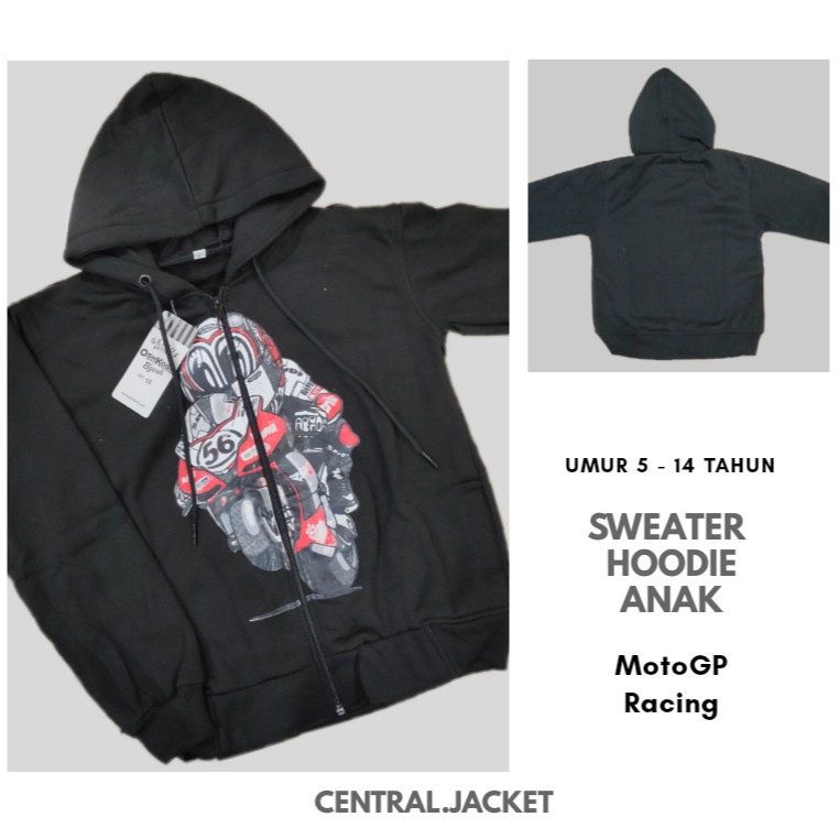 Sweater Hoodie Anak Laki-laki Gambar Keren Racing - Jaket Anak Tebal