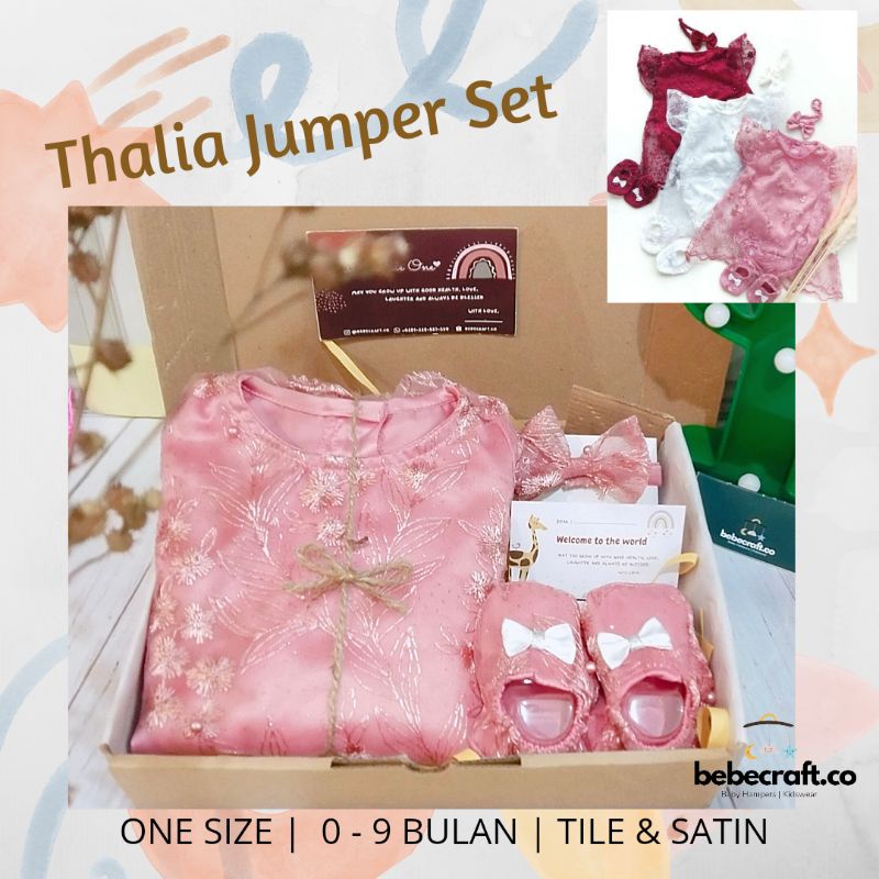 bebecraft - CANDY Baby Gift Set Hampers Baby Semarang Set Bayi Newborn Kado Lahiran Semarang Baju Bayi Premium-Thalia Pink