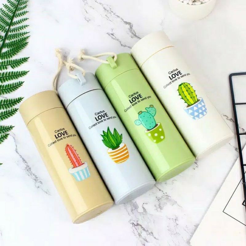 BOTOL KACA UNIK - BOTOL KAKTUS 400ml - (FREE Box)