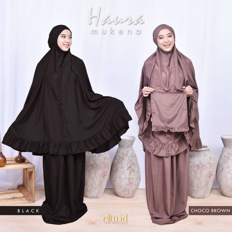 ELTU.ID HAURA MUKENA TRAVEL ADA SAJADAH MUKA