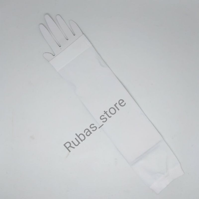 Manset tangan / handsock / sarung lengan panjang polos dewasa-Putih