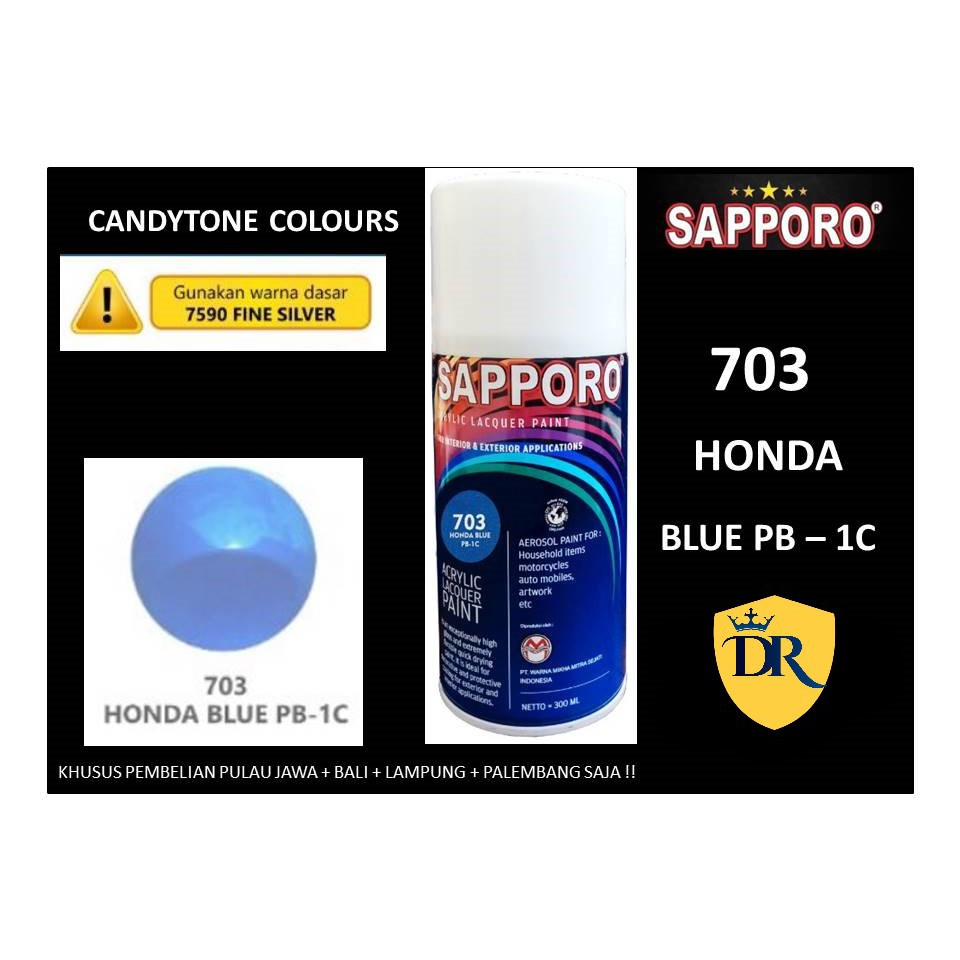Sapporo Spray 703 Honda blue PB1C / candy blue / pilox / pylox