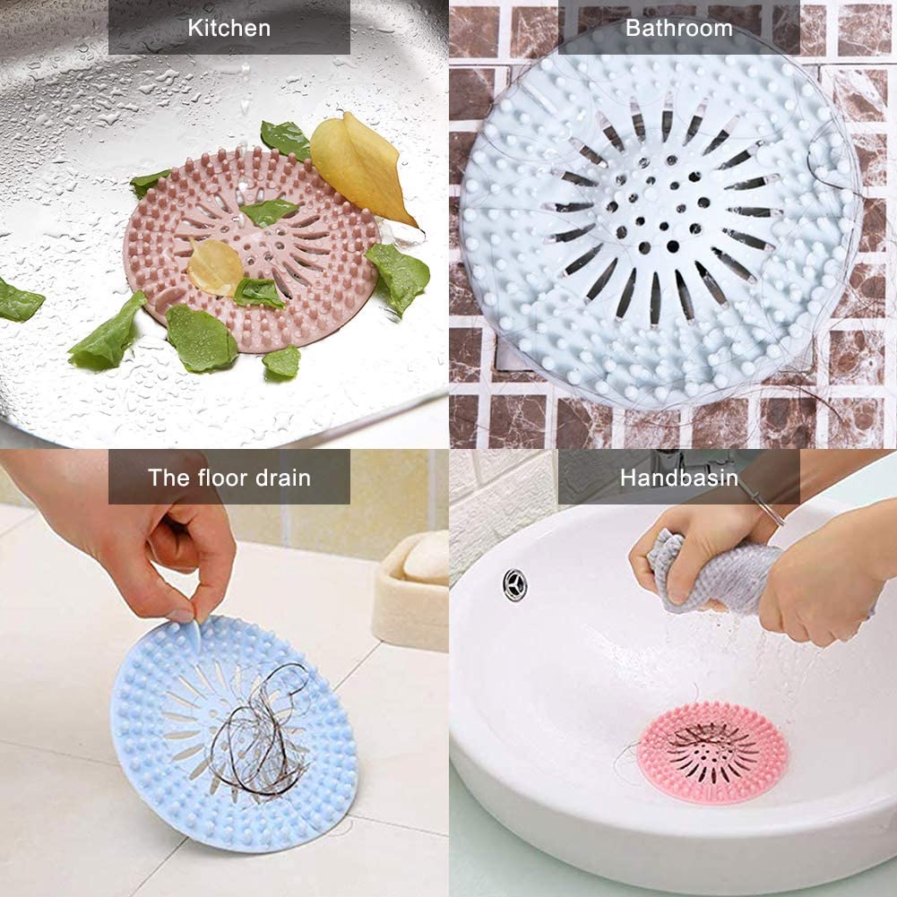 Stopper Saluran Air Wastafel Silikon Dapur/Saringan Saringan Rambut Bathtub Kamar Mandi/Floor Drain Anti Blokir/Shower Outfall Strainer Sink Filter Hair Catcher/Toliet Floor Filter