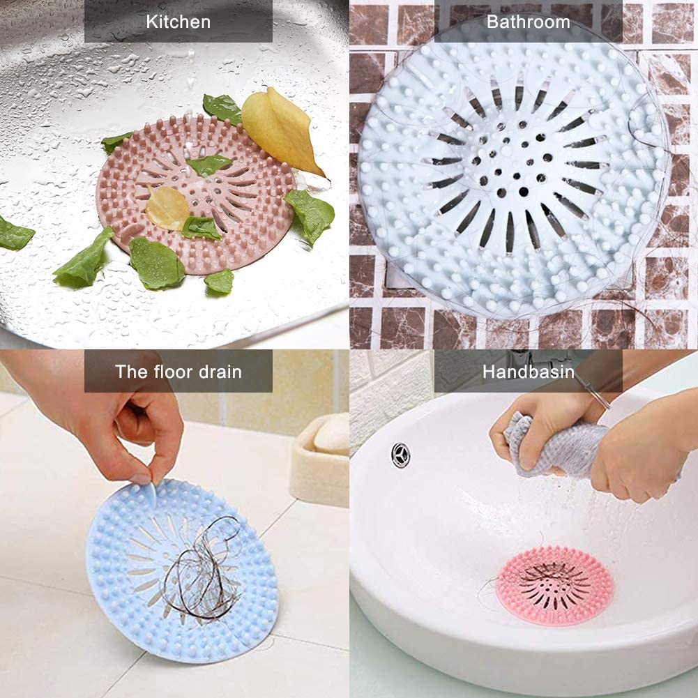 Stopper Saluran Air Wastafel Silikon Dapur/Saringan Saringan Rambut Bathtub Kamar Mandi/Floor Drain Anti Blokir/Shower Outfall Strainer Sink Filter Hair Catcher/Toliet Floor Filter