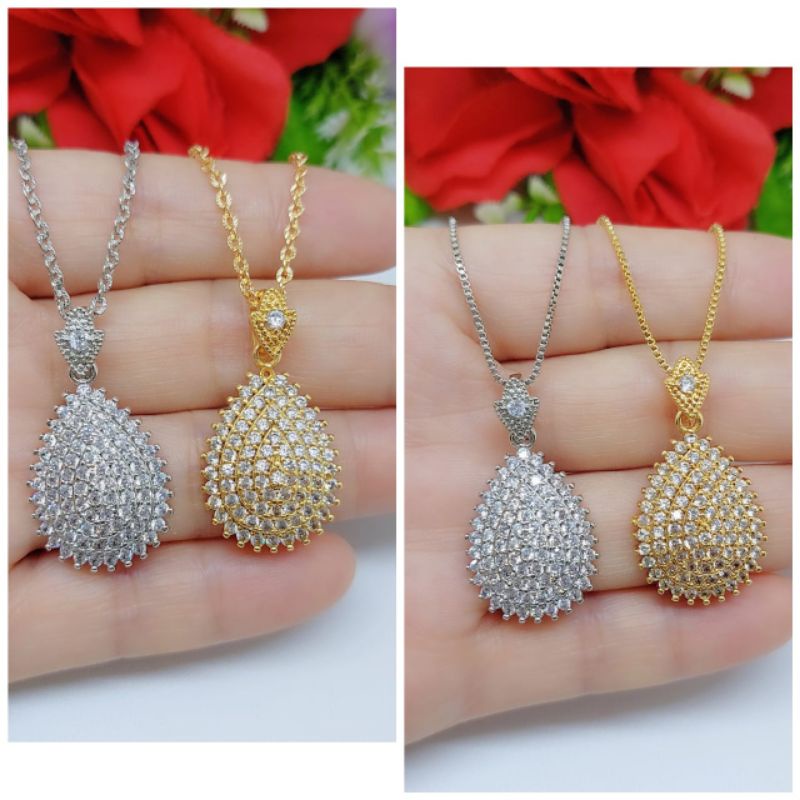 Set Xuping Kalung+Liontin Lapis emas 18k 058