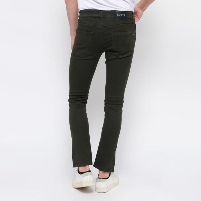 Edwin Celana Jeans 506-37-Army Slim Fit Pria Panjang Green Army - Hijau Tua, 28