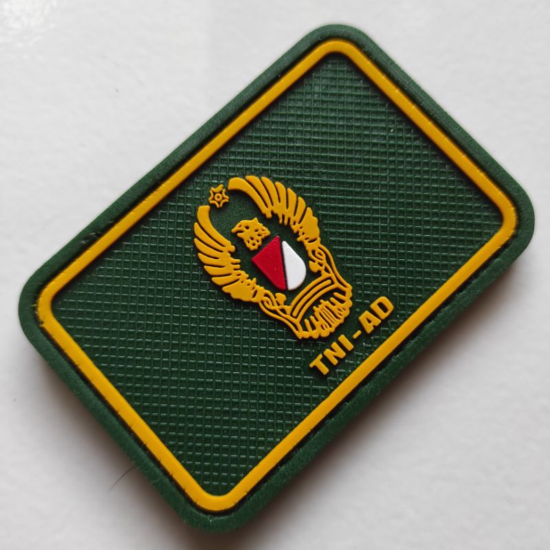 patch rubber logo ekapaksi dasar hijau/patch rubber tni/tempelan emblem karet velcro