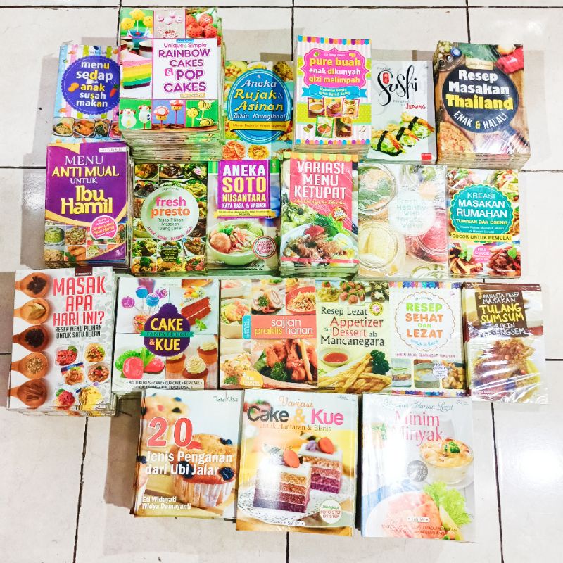 OBRAL Buku MASAKAN / RESEP MASAKAN / MASAKAN NUSANTARA / RESEP KUE / MASAKAN THAILAND / ORIGINAL