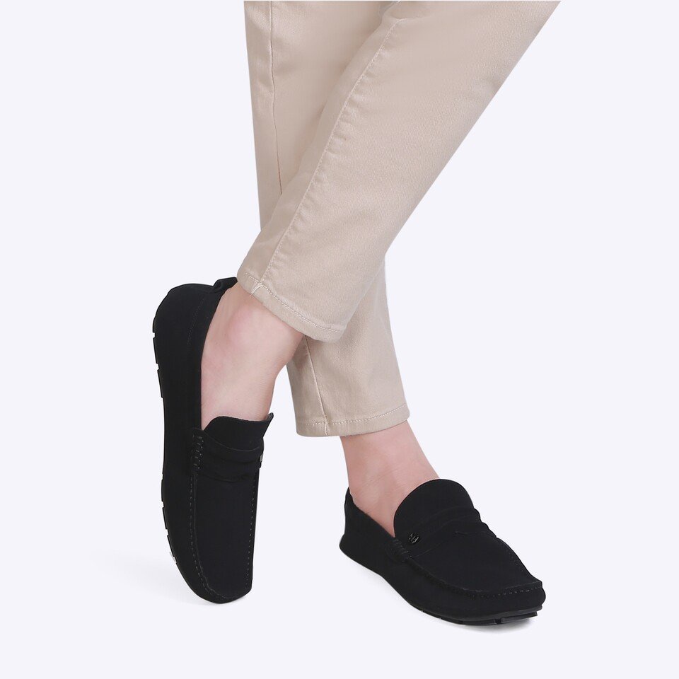 EM88 SEPATU SLIP ON EVERBEST PRIA ORIGINAL CASUAL KULIT BRANDED HITAM