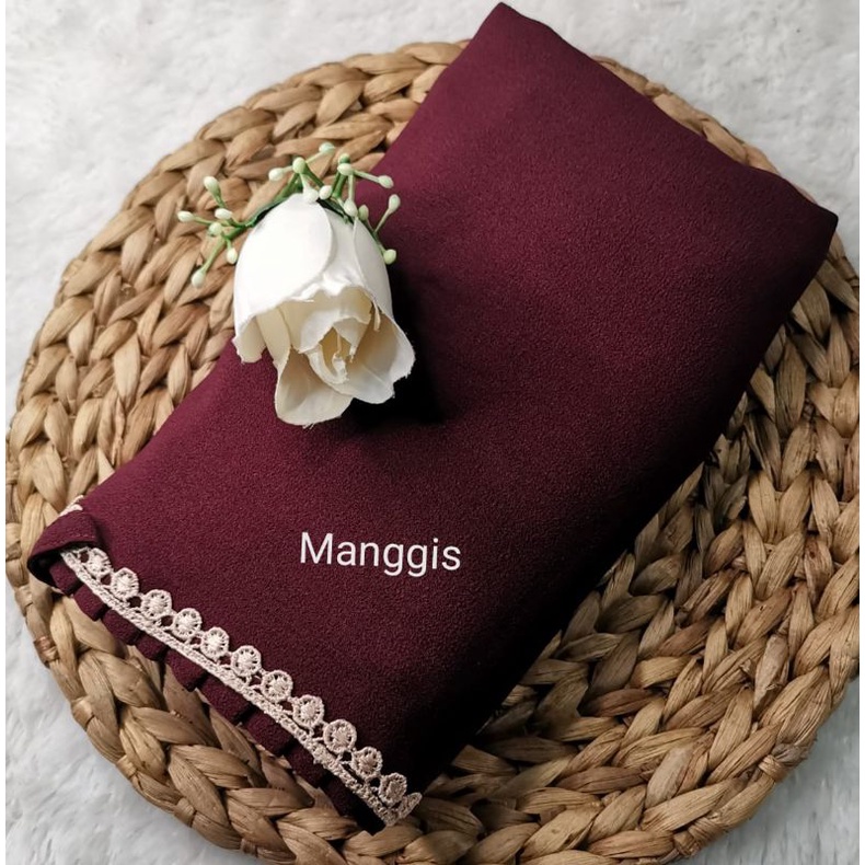 BERGO MARYAM KCB-LIPIT RENDA/AL'FADANI HIJAB-Manggis