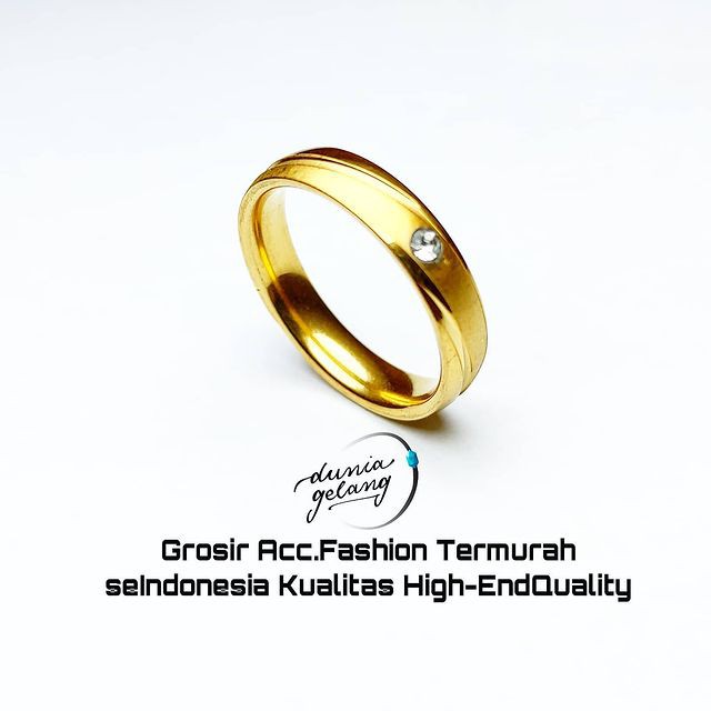 Cincin Permata Pasir Hitam Titanium