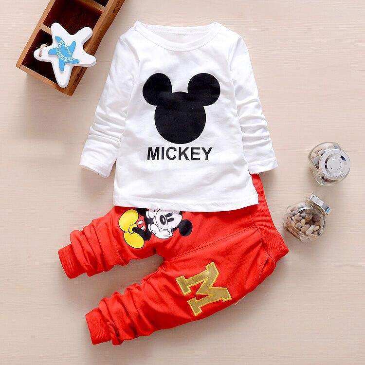 Baju Pakaian Anak Bayi Laki Cowok Perempuan Cewek Murah Import Jaket Kuning Merah Abu 3in1 Mickey