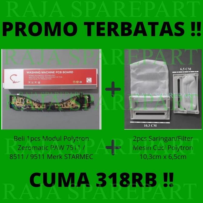$+$+$+$+] [PROMO + 2 Saringan] PCB/Panel/Modul Mesin Cuci POLYTRON typeHGBT-004A