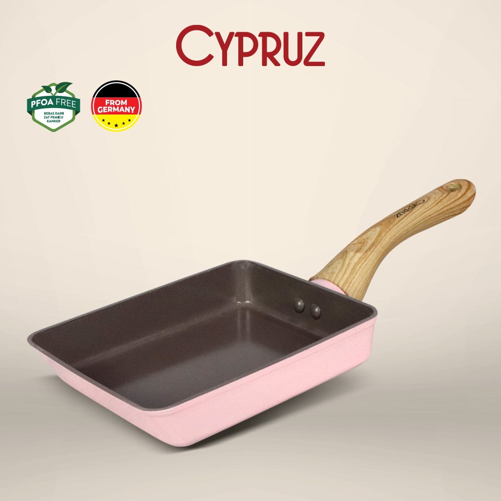 Cypruz Pink Ceramic Series Gg.Putih Kayu: OMELETTE Pan 13x18cm 10