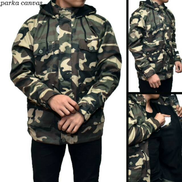 Jaket Parka Army Cowok