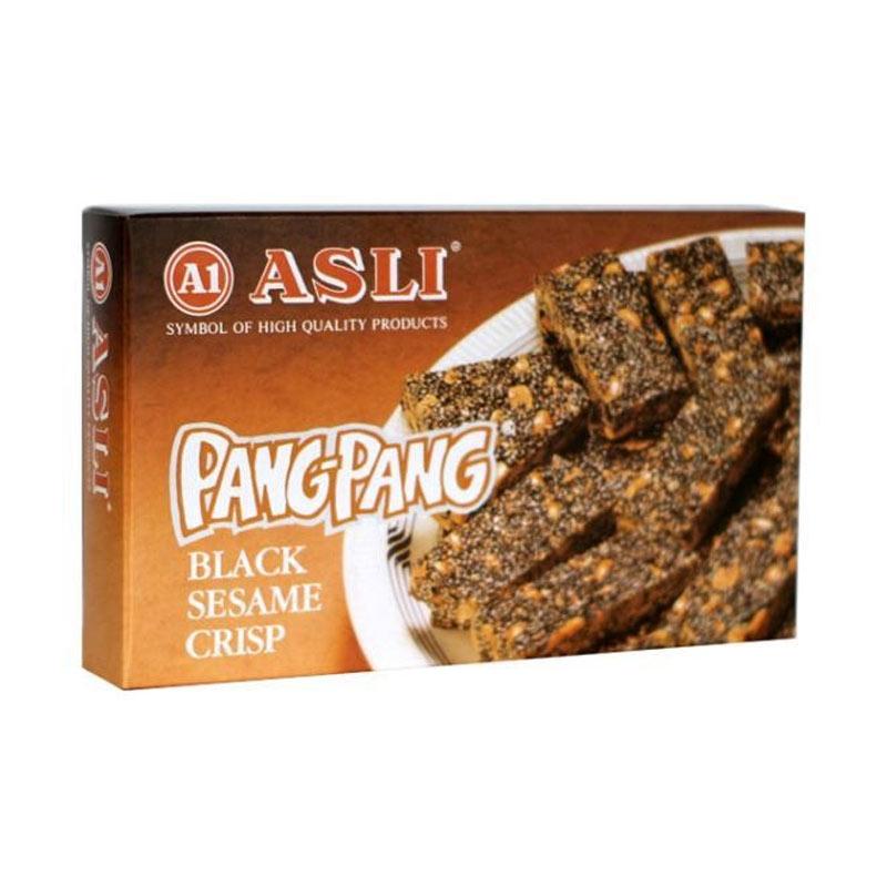 A1 ASLI Pang Pang Black Sesame Crisp Cemilan Tradisional Oleh oleh Medan Pang-Pang Black Sesame