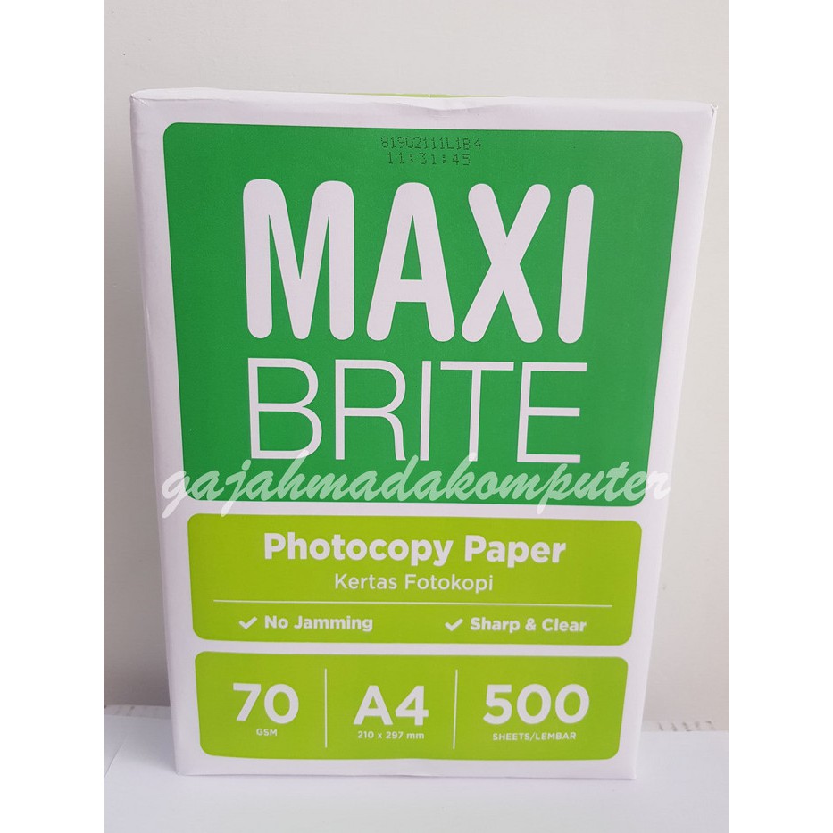 

Jual Kertas HVS A4 70 gr 70 gsm 70gsm 70gram MAXI BRITE Jual
