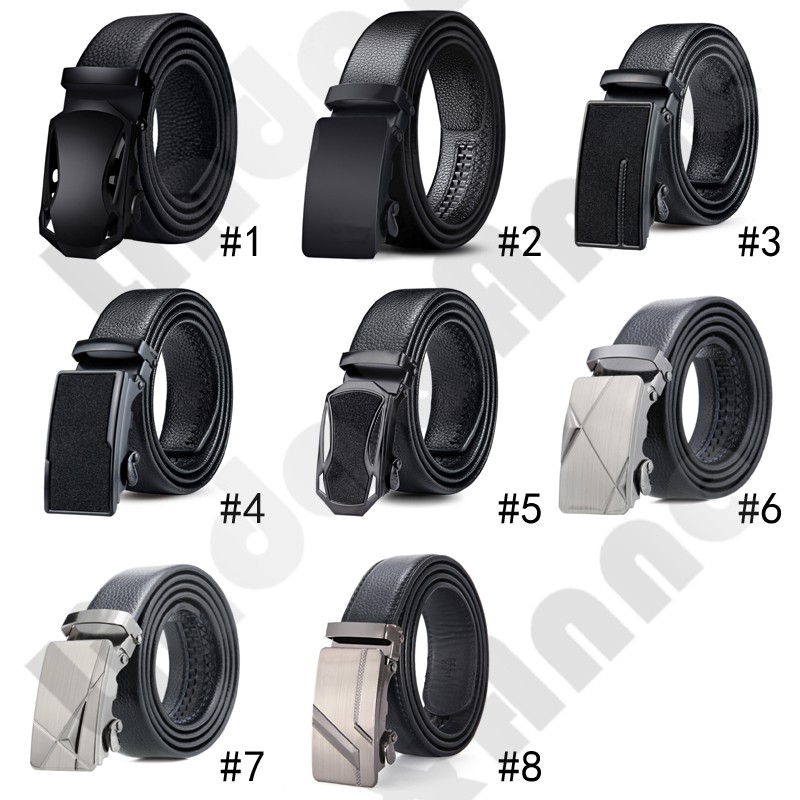 Ikat Pinggang Kulit Pria Luxury Automatic Buckle Imporr / Sabuk Kulit Model Rel Untuk Pria