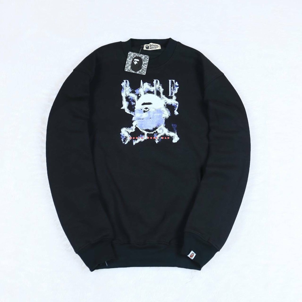 Jaket Sweater Crewneck BP APE GID – Black Fashion Trendy Casual Pria Good Brand Quality Styl