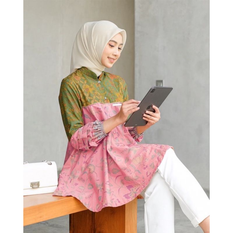 SARASTIKA TUNIK BATIK SIZE M BY BATIKULA