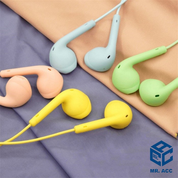 HANSFREE WARNA WARNI JACK 3.5 - HEADSET MACARON EXTRA BASS U19 - FIDS STORE