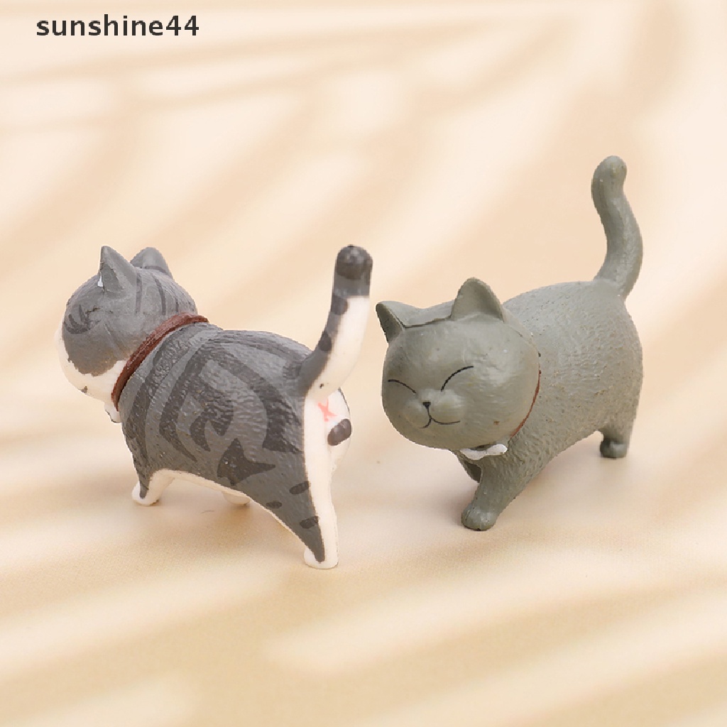 Sunshine 1PC Mainan Action Figure Kucing Mini Bahan PVC Untuk Dekorasi