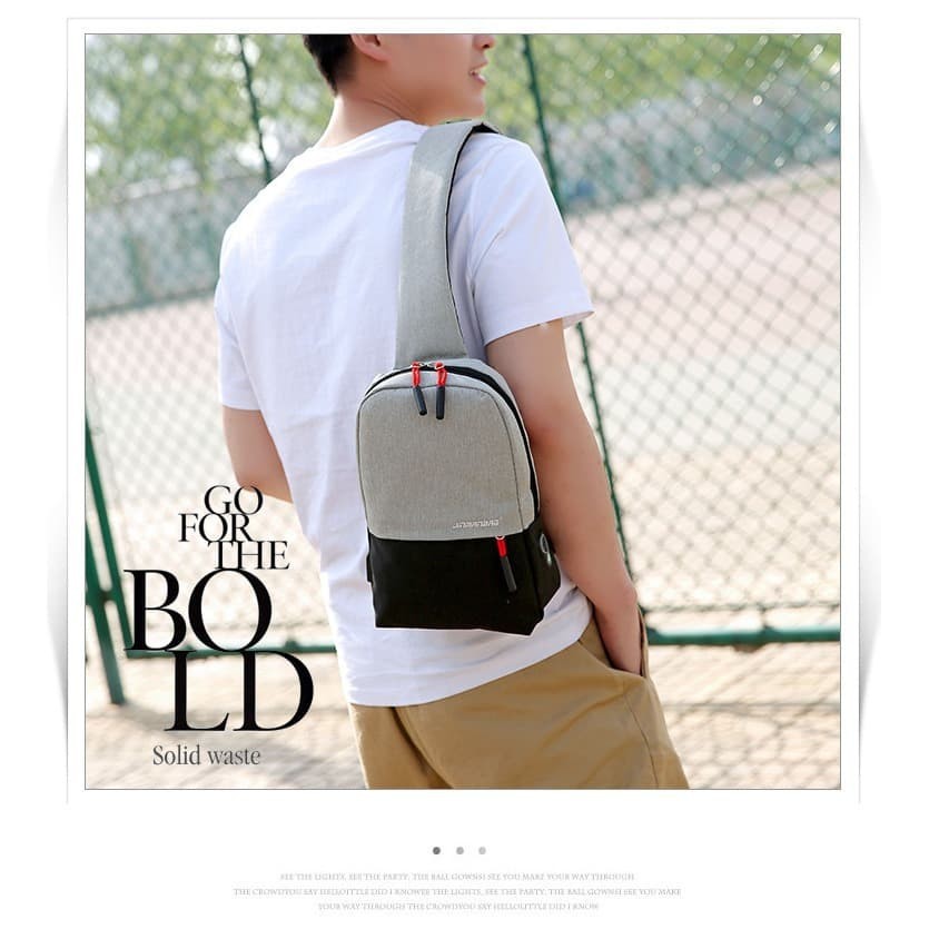 Tas Waistbag Selempang Pria Waist Bag Pria Wanita Warna Navy