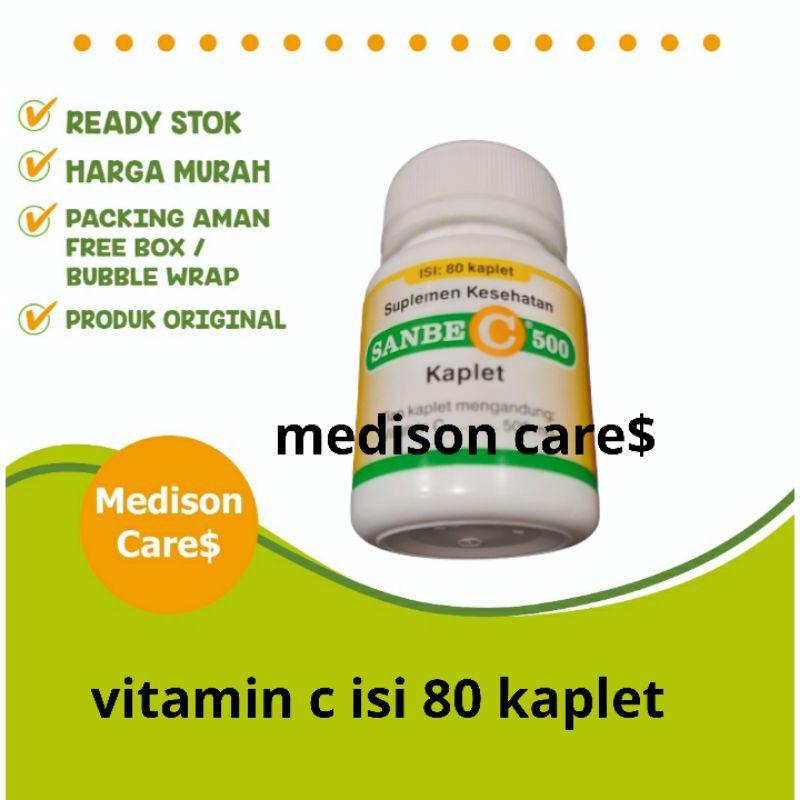 sanbe c 500 suplemen vitamin c | isi 80 kaplet