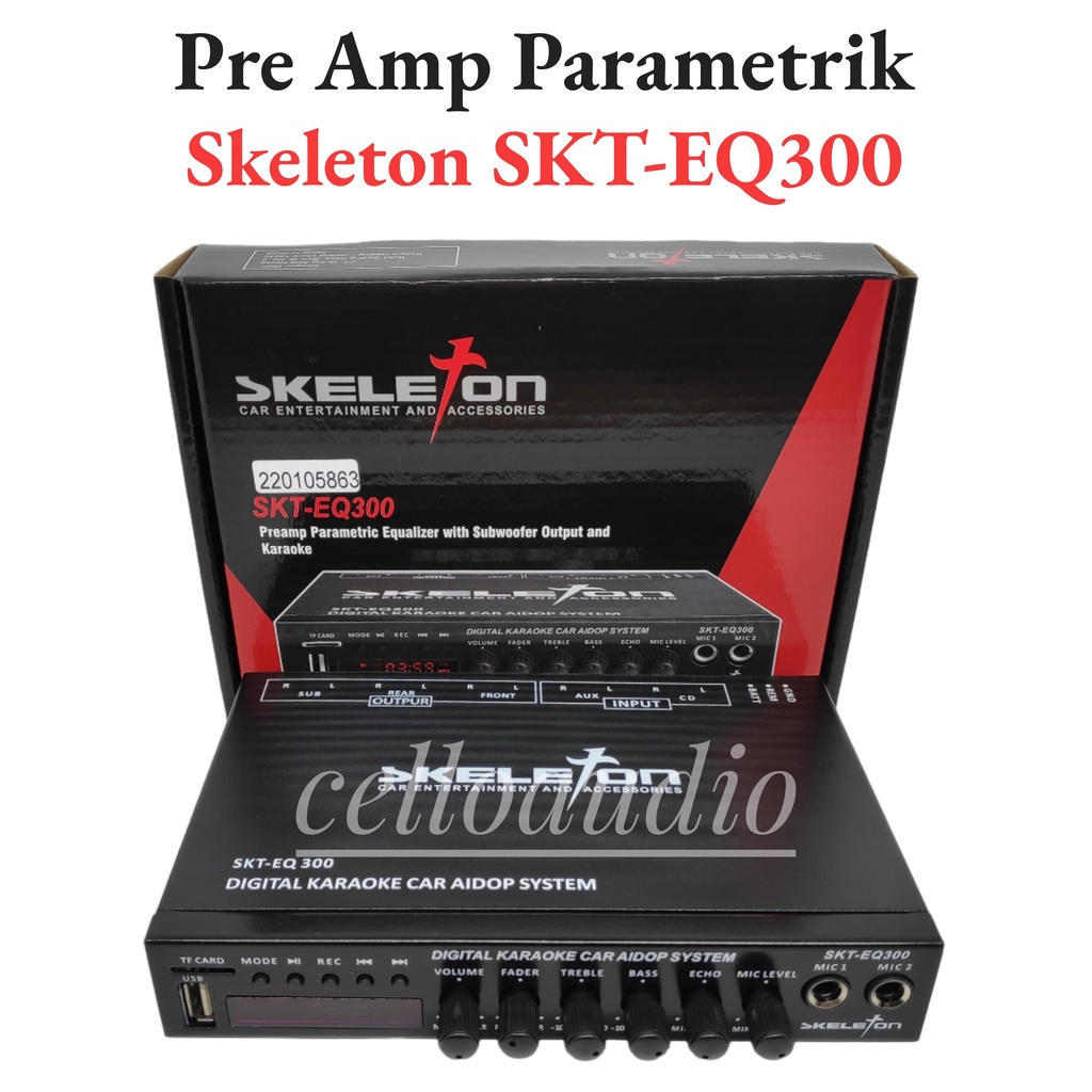 Pre Amp Parametrik SKELETON SKT-EQ300 Bluetooth Equalizer SKT EQ 300