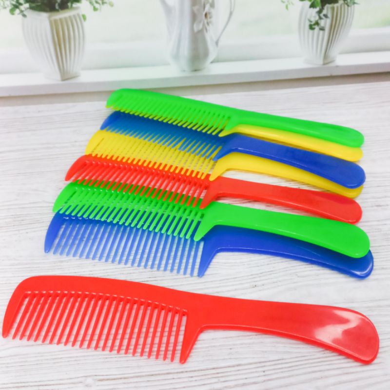 Sisir Rambut Isi 12Pcs Sisir Fuji 20Cm Warna Gagang Warna Cerah Grosir