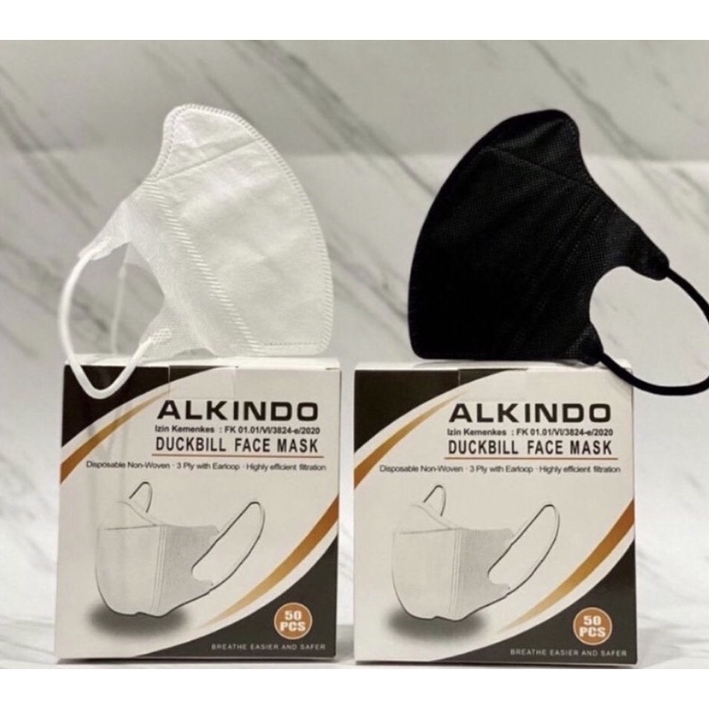 Masker duckbill HITAM 1 dos 50pcs