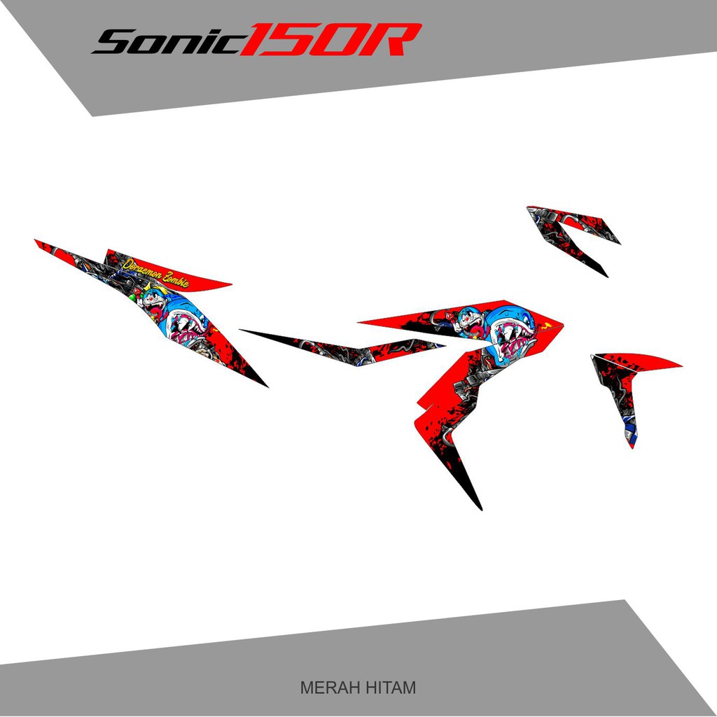 Striping Stiker Variasi Honda Sonic 150R Animasi Doraemon Zombie Shopee Indonesia
