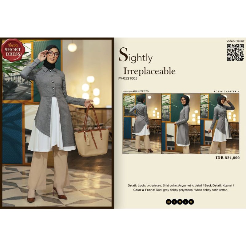 Poeva PV-0521005 Skyscraper Architects Short Dress Tunik By Tuneeca Diskon Sale Promo