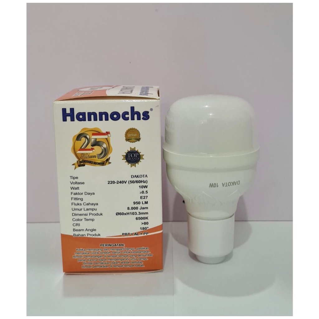 Terbaru!!!!Hannochs Dakota 10 Watt Bohlam LED Putih/CDL